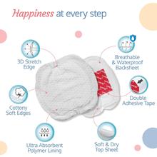 Dr.Gym Ultra Thin Honeycomb Nursing Breast Pads - 30pcs | Disposable, High Absorbent, Discreet Fit