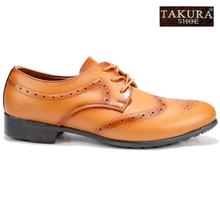 Takura Tan Brogue Derby Leather Formal Shoes For Men(900)