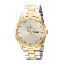 Titan Analog Gold Dial Men's Watch-1584BM01