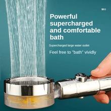 Pressurized Shower Head Interesting Handheld Shower with Visible Rotating Fan 360-degree Rotation Removable Shower Head