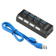 4 Port USB 3.0 Super Speed Hub with Switch