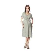 Nine Maternity Grey Printed Nursing Dress For Women