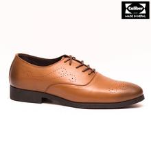 Caliber Shoes Tan Brown  Lace Up Formal Shoes For Men - ( T 443 C )