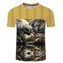 Black tshirt Wolf t shirt Men t-shirt Anime Tee 3D Top Harajuku