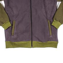 Lugaz Grey & Green Bomber Style Fleece Jacket for Men