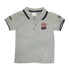 Grey Buttoned Polo Shirt For Baby Boys