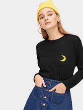 Moon Embroidered Jumper