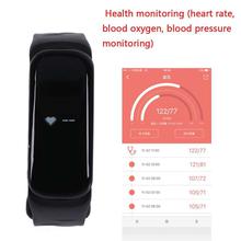Smart Bracelet Sports Fitness Tracker Smart Band with Blood Pressure Heart Rate Monitoring - Black