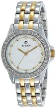 Titan Analog White Dial Women's Watch - 9798BM02