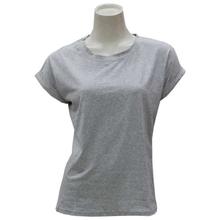 Grey Plain T-shirt For Women