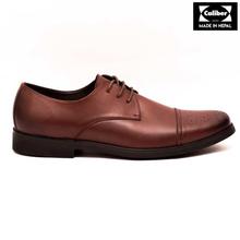 Caliber Shoes Wine Red Lace Up Formal Shoes For Men - ( 505 C )