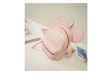 Cute Ear Mickey Mouse Leather Backpack For Women-Cream (41001378)