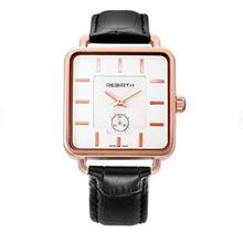 REBIRTH Men's Watch Top Brand Luxury Wrist Watch Square Watch Men