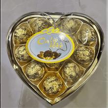 Heart Shape Gift Box With Milk Ball Compound Chocolate 12 Pcs Set