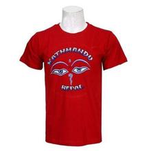 Red Eye Embroidered 100% Cotton T-Shirt For Men