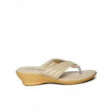 Beige V-Strap Sandals For Women-7505