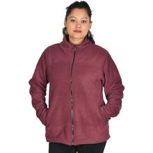 Plum/Black Double Sided Fleece Jacket-MJK5008