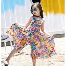 Kids girl summer dress flower Wedding Party princess dress children