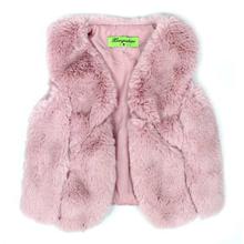Pink Faux Fur Vest For Girls