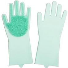 Pack of 4 Pair Dishwashing Cleaning Gloves Magic Silicone