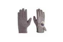 Wind Stopper Touch Screen Thermal Inside Gloves For Ladies - Grey