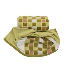 Lira check 70 x 145 cm bath towel (Light Green)