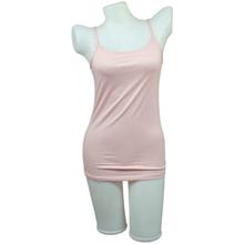 Pink Solid Tank Top For Women