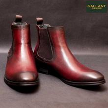 Gallant Gears Wine Red Leather Chelsea Boots For Men -  (1671-20)