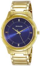 Sonata Blue Dial Analog Watch For Men - 7125YM01