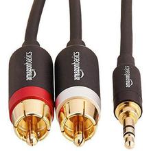 AmazonBasics 3.5mm to 2-Male RCA Adapter cable - 15 feet