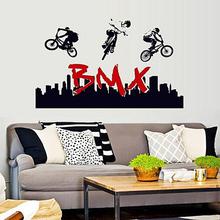 Stunt Bike Silhouette Decorative Creative Wall Stickers