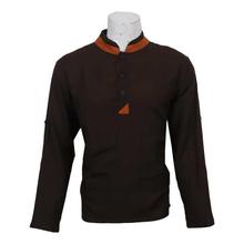 Brown Cotton Kurta Shirt For Men - MKR5013