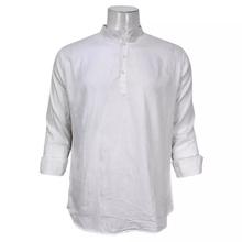 White Cotton Kurta Shirt For Men