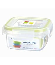 Komax Biokips Plastic Food Storage Small Square Snack and Dip/Soup Container / Lunch Box 300ml