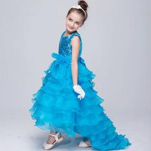 NEW Girl Wedding Sequins Cake Trailing Dresses Flower Girl Dresses