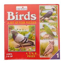 Creative Educational Aids Birds 1(A Set Of Four Puzzles) - Red