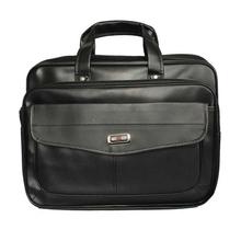 Black Synthetic Leather Laptop Bag