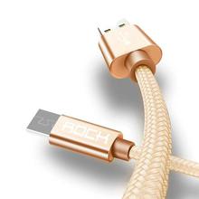 ROCK Micro USB Fast Charging Cable Data Sync Cord for SAMSUNG Xiaomi Mi Huawei 180M 100CM 30CM 2.1A Mobile Phone Cables