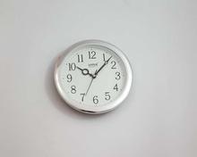 Lotus Quartz Silver and White Round Analog Wall clock-Model 6329