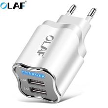 EU/US Plug 2 Port USB Charger 5V 2.1A Wall Adapter Mobile Phone Charger For Samsung s9 Xiaomi Tablet Portable usb phone charging