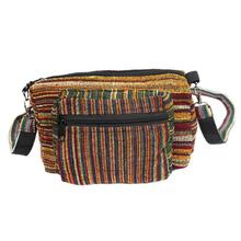 Multicolored Cotton Unisex Travel Crossbody Bag