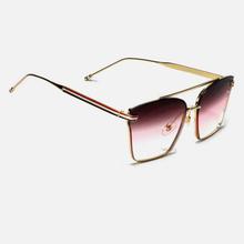 SQ.Aviator in Shaded Pink Lenses with MultiColor Design Golden Metal Legs