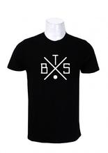 Wosa - Round Neck Wear Blue Cross BTS T-Shirt For Men