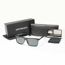 GREY JACK Oversized Polarized Black Frame Wayfarer Sunglasses (Unisex)