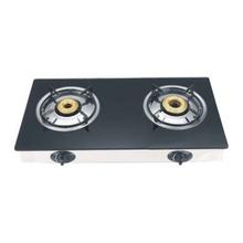 HG-GS301 Glass Top 2 Burner Gas Stove - Black