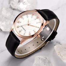 2 PCS Set Woman Mens Retro Design Leather Band Analog Quartz