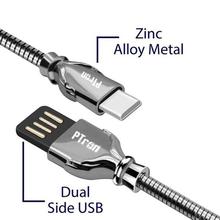 PTron Falcon Pro 2.1A USB To Type C Cable Metal Data Cable For All Type C Smartphones (Gold)