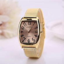 FashionieStore Ladies wristwatch Rectangular Head Women Lady Classic Quartz Stainless Steel Wrist Watch GD