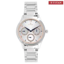 Titan 2570SM04 White Dial Multifunction Watch For Women