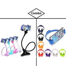 Combo Of Lazy Stand And Ok Stand For Smartphones (Random Color )